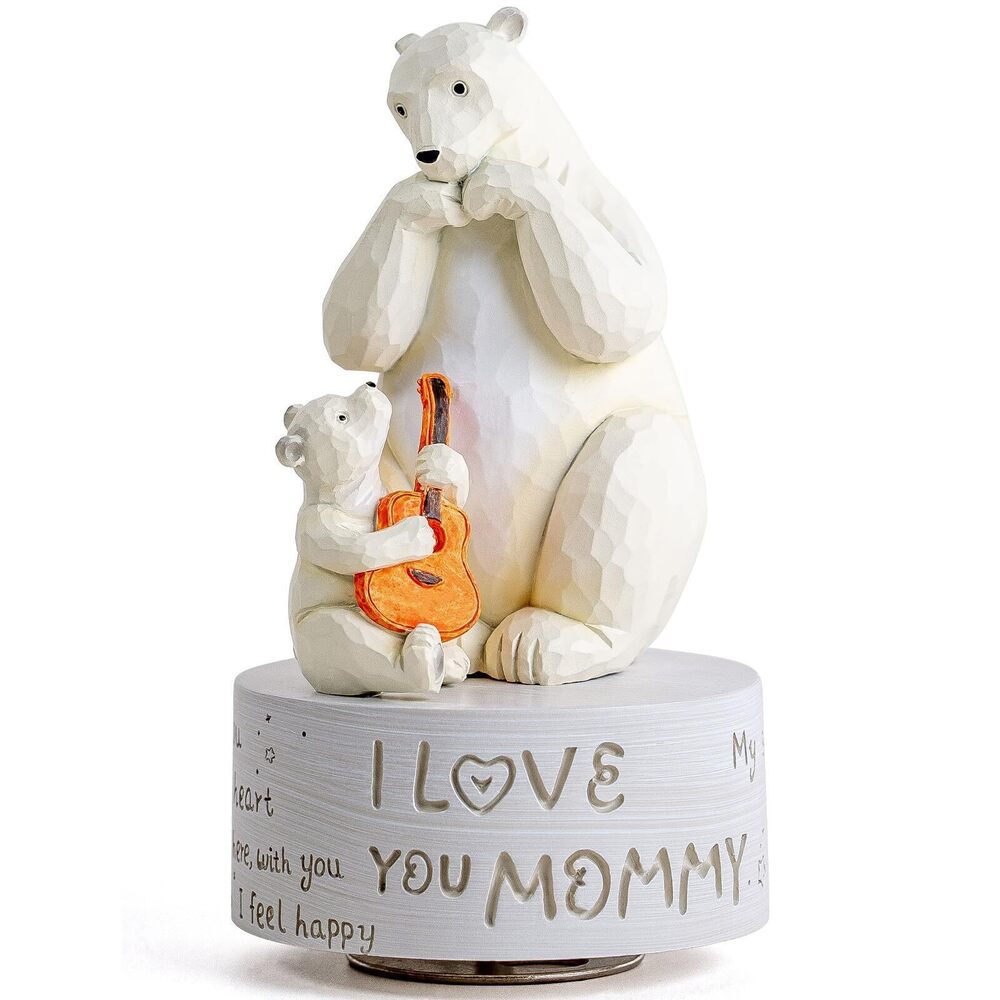 8034 Birthday Gift Mom from Daughter Son, Polar Bear Music Box